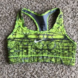 Black and Yellow Nike Sports Bra